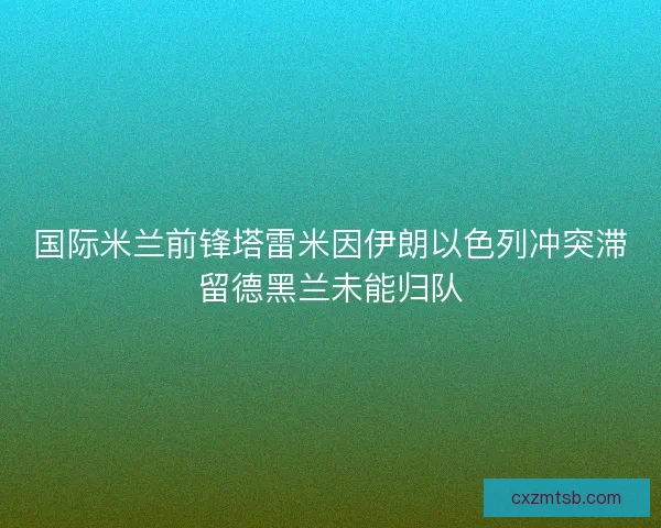 国际米兰前锋塔雷米因伊朗以色列冲突滞留德黑兰未能归队